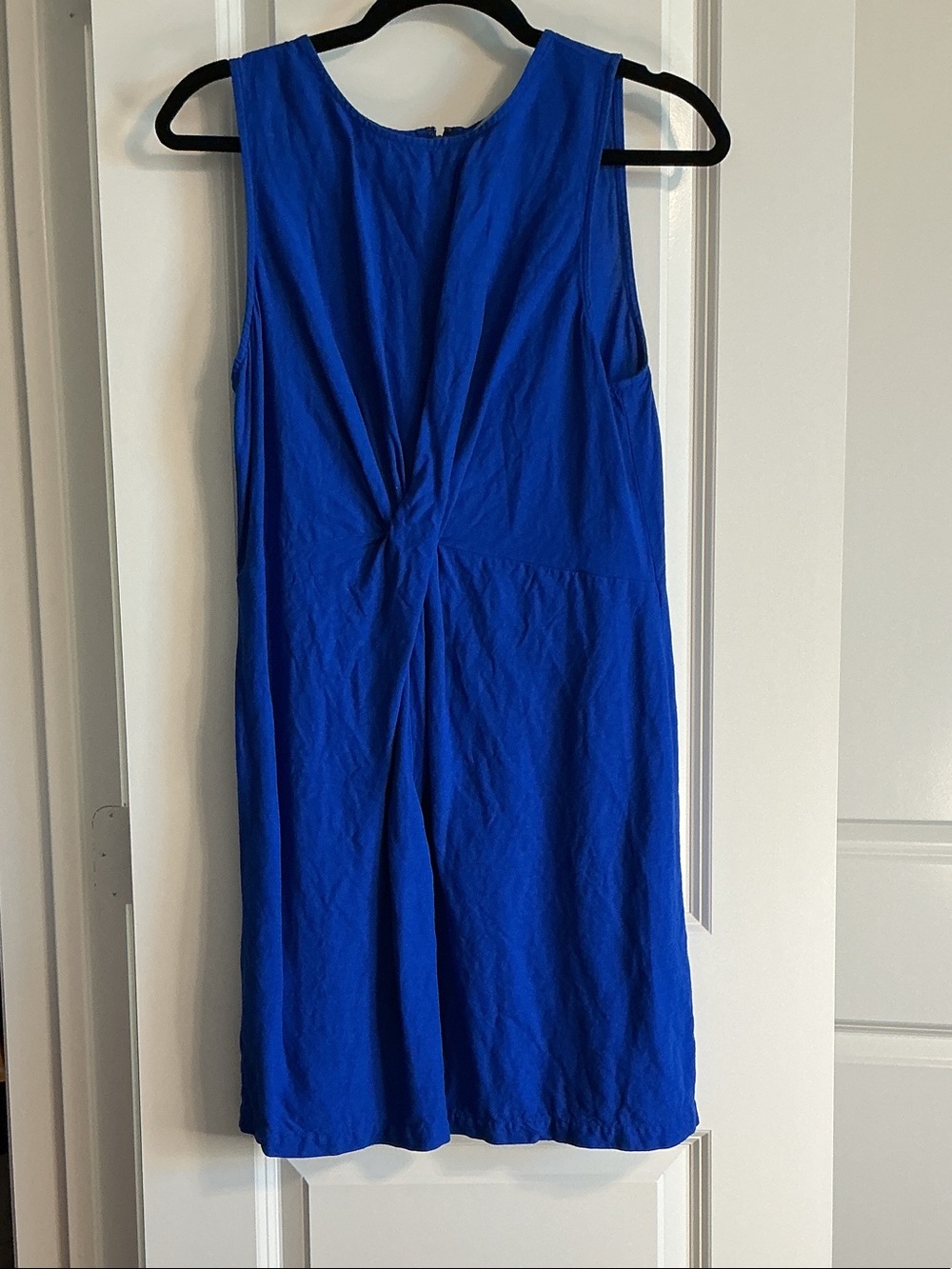 LOFT Cobalt Blue Sleeveless Twist-Front Midi Dress